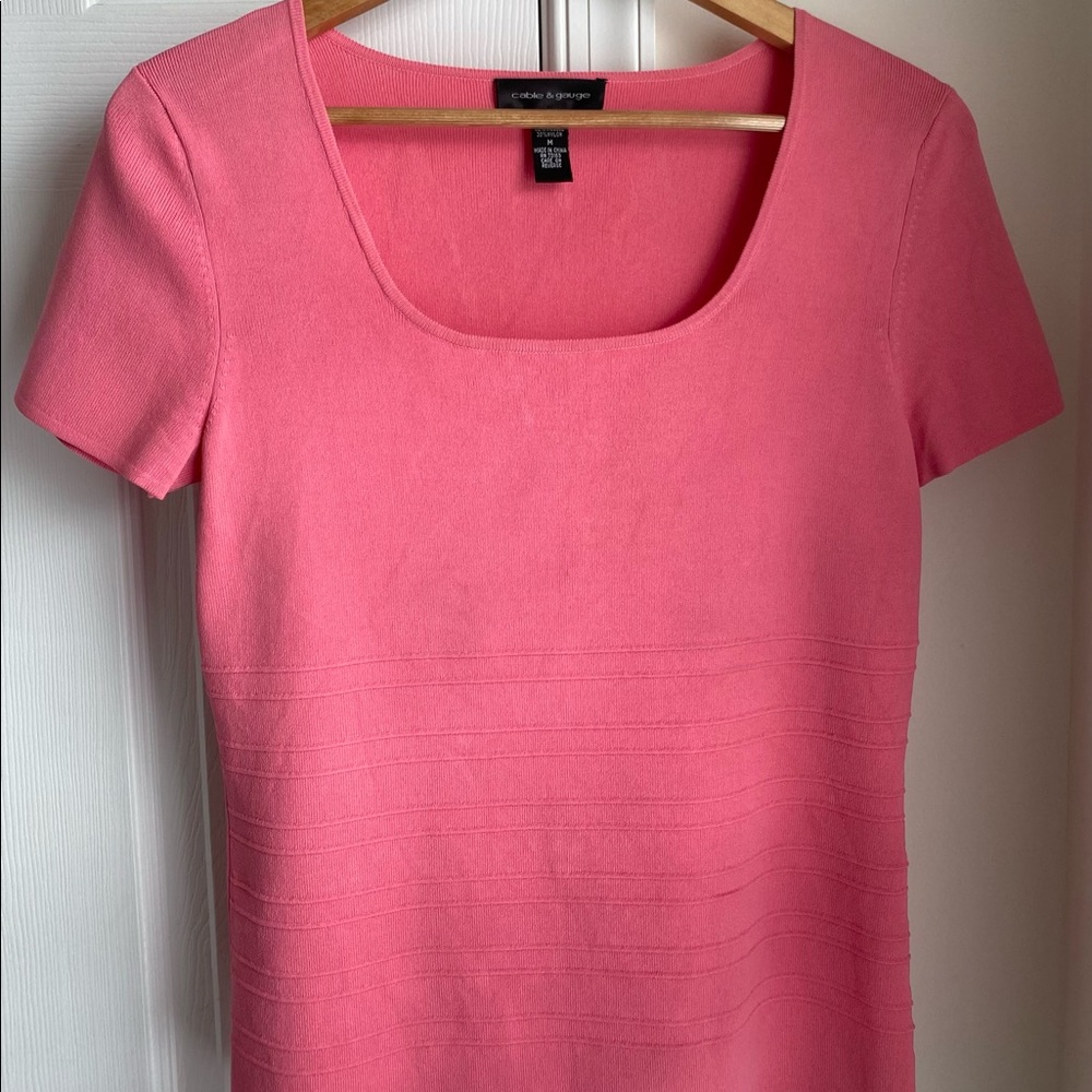 Cable and Gauge Pink Blouse Size Medium